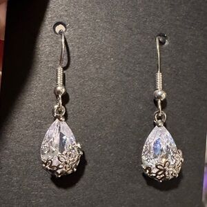 Elegant Silver Teardrop Earrings